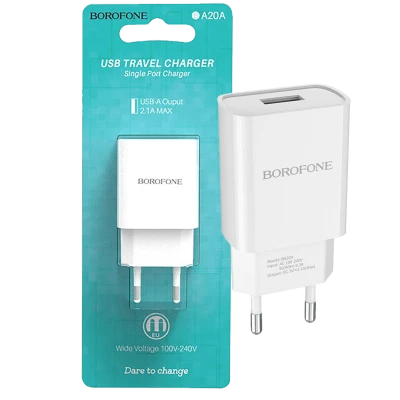Borofone Punjač kućni, za smartphone, tablete..., 2.1 A - BA20A Sharp