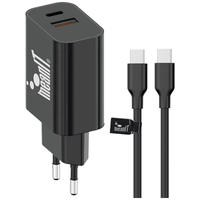 MeanIT Punjač kućni sa kabelom, brzi, za smartphone, iPhone, 20W - PUNJAČ KUĆNI ZA SMARTPHONE, BRZI