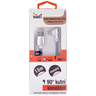MeanIT USB kabl za smartphone i iPhone, FLIP, 1A - KABEL ZA SMARTPHONE/IPHONE