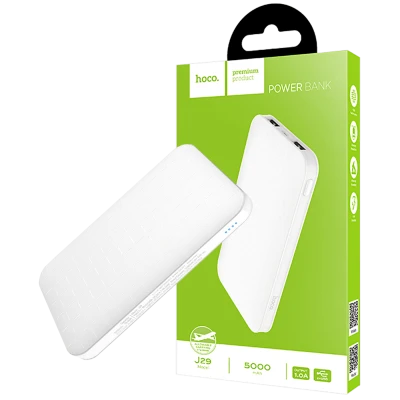 hoco. Punjač prijenosni za mobitele, 5000 mAh, 1 A/1 A - J29 Cool Square Power Bank
