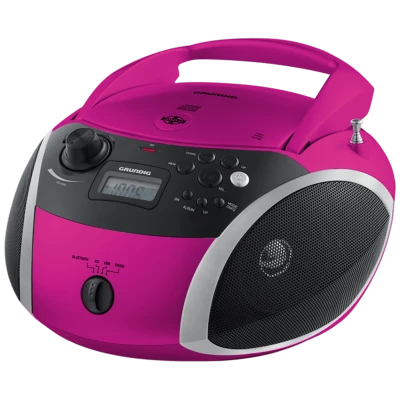 Grundig Radio prijemnik, CD player, Bluetooth - GRB 3000 BT Pink / Srebrena