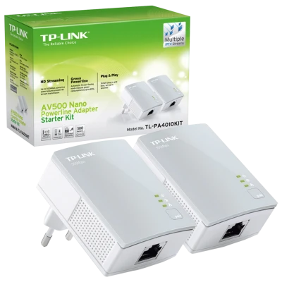 TP-LINK Mrežna strujna utičnica 600Mbps, set 2 kom - TL-PA4010KIT