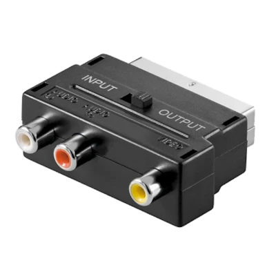 ZED electronic Prelaz sa scarta na 3 x činč, sa prekidačem - Adapter Scart to 3 RCA