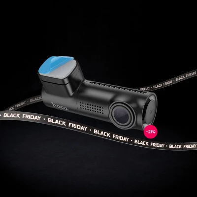 hoco. Auto kamera, 2 Mpxiel, 0.96" TFT, FullHD, microSD, WiFi - DV1