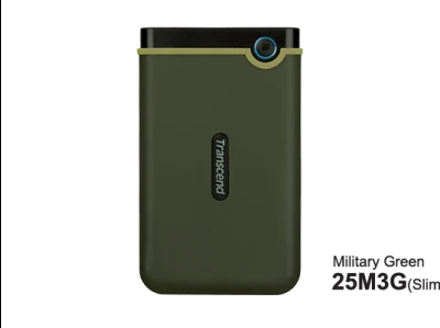 Transcend HDD 2TB StoreJet M3Portable,USB 3.1,anti-shock,Military Green