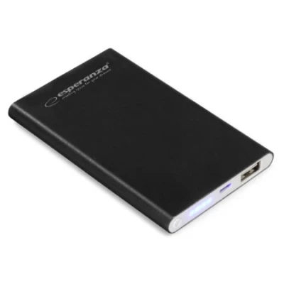 PowerBank ESPERANZA NUCLEUS, 4400mAh, BLACK, EMP116K
