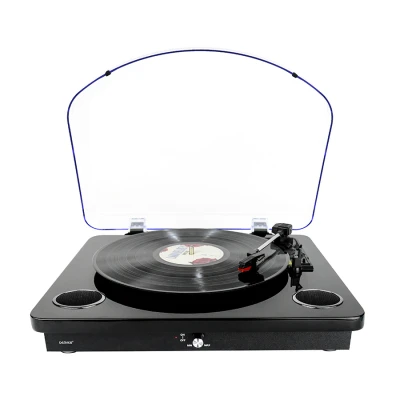 Denver gramofon VPL-210 BLACK, USB & SD card (play&record), bluetooth,  zvučnik 5W, audio out, 331/3rpm, 45rpm or 78rpm