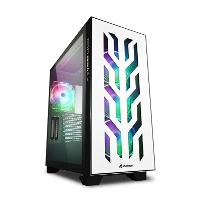Kućište SHARKOON gaming, ELITE SHARK CA300T 4x120 mm Addressable RGB Fans, white, E-ATX