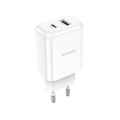 USB punjač BOROFONE BN4 Potential PD20W+QC3.0 USB + Type-C white