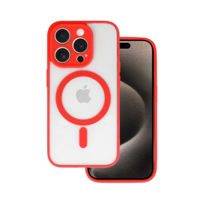 ZAŠTITNA MASKA MAGSAFE AKRILNE BOJE ZA IPHONE 15 CRVENA