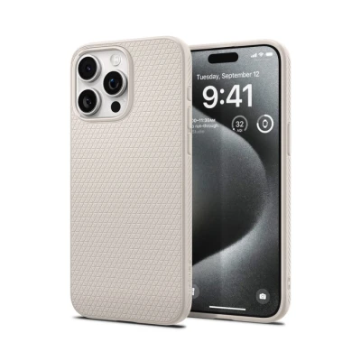 ZAŠTITINA MASKA SPIGEN LIQUID AIR ACS07217 ZA IPHONE 15 PRO - PRIRODNI TITANIJUM