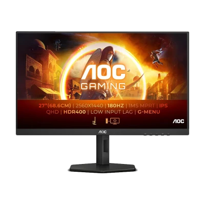 MONITOR AOC Gaming Q27G4X G4 SeriesLED monitor gaming 27" 2560 x 1440 QHD @ 180 Hz IPS 400 cd/m2 DisplayHDR 400 1 ms 2xHDMI DisplayPort speakers