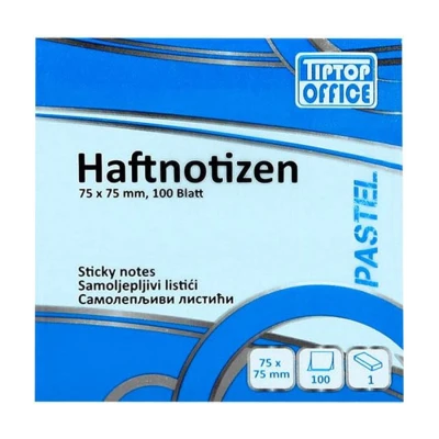 POSTIT TTO 75X75mm ,100l,Pastel Plava,TTO 405015