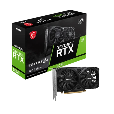 VGA MSI NVIDIA GeForce RTX 3050 VENTUS 2X 6G OC 6GB GDDR6/96bit, 1xDP, 2xHDMI