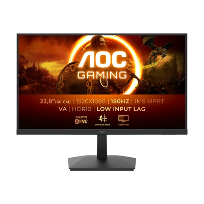 MONITOR AOC  LED 24G15N2 Gaming 23.8" VA 180Hz 1920x1080 1ms Adaptive Sync 3-sided frameless 250 cd/m2 3y