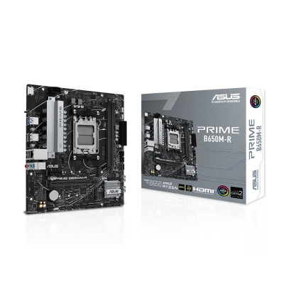ASUS MB PRIME B650M-R B650, AM5, 2xDDR5 2x M.2, 4xSATA, HDMI, 6xUSB, RAID, mATX