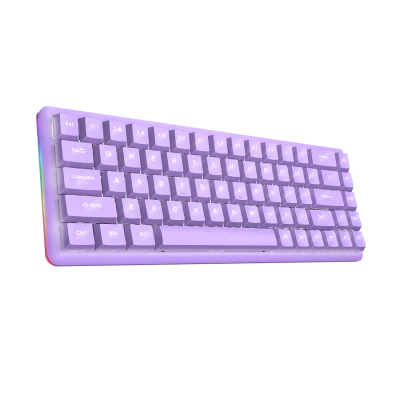 Tastatura gaming RAMPAGE REBEL purple, Mechanical, Low Profile, red switch, US Layout, Rainbow
