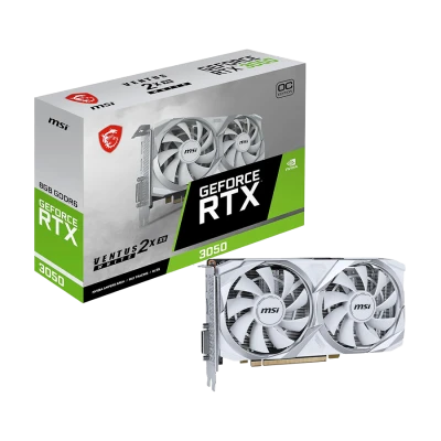 VGA MSI NVidia RTX 3050 VENTUS 2X XS WHITE 8G OC D0RTX3050VENTUS2XXSWHITE8GOC