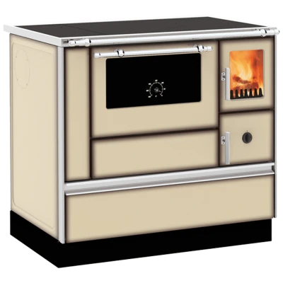 Alfa Plam Šporet na čvrsto gorivo 8kW, lijeva, krem - ALFA 90H DOMINANT
