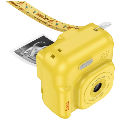 hoco. Dječija kamera sa printerom, 2" IPS LCD, 1080p - DV211 Yellow