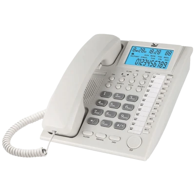 MeanIT Telefon analogni, stolni, LCD zaslon, bijeli - ST200 White