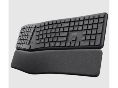 Trust Keyra ergo multiwireless tastatura, US layout,USB-C, USB-A, bluetooth
