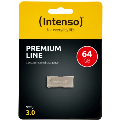 (Intenso) USB Flash 64GB Hi-Speed USB 3.0 up to 100MB/s, Premium Line - USB3.0-64GB/Premium Line