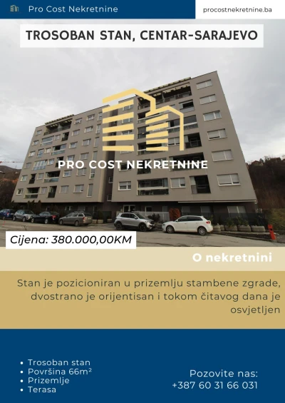 Trosoban stan, Nahorevska, Centar Sarajevo
