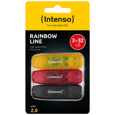 (Intenso) USB Flash drive 32GB Hi-Speed USB 2.0,Rainbow Line, 3 kom - USB2.0-32GB/Rainbow, 3 kom