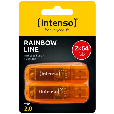 (Intenso) USB Flash drive 64GB Hi-Speed USB 2.0,Rainbow Line, 2 kom - USB2.0-64GB/Rainbow, 2 kom
