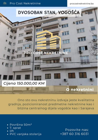 DVOSOBAN STAN, VOGOŠĆA