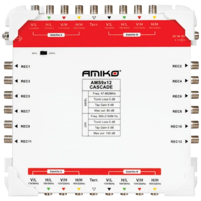 Amiko Multiswitch 9/12 sa dodatnim napajanjem, kaskadni - AMS9X12