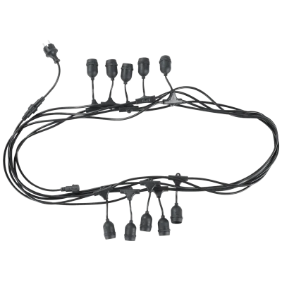 Avide Kabel sa 10 sijaličnih grla E27, dužina 10 met., Outdoor - Outdoor E27 String 10m