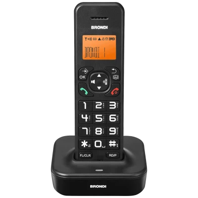 Brondi Telefon bežični, LED display, crni - Bravo Star, Black