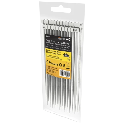 Entac Plastične vezice 2,5mm x 150mm, 50 kom. - Cable Tie 2.5mmx150mm White