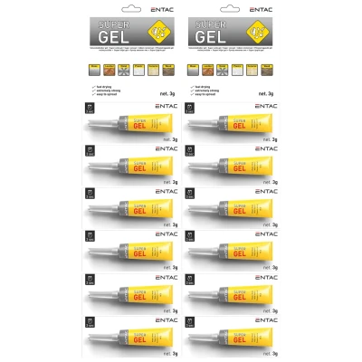Entac Trenutno ljepilo, gel, univerzalno, 3 g - Superglue 3g
