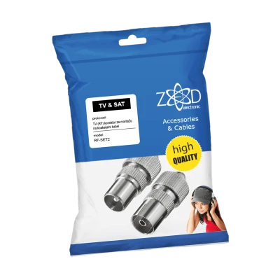 ZED electronic RF utikač + RF utičnica metalna - RF-SET2