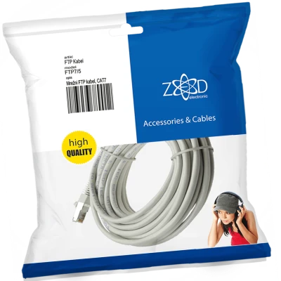 ZED electronic Mrežni FTP kabl, CAT7, dužina 5.0 metara - FTP7/5