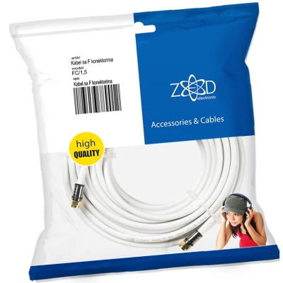 ZED electronic Antenski kabl sa F - konektorima, 1.5 met - FC/1,5