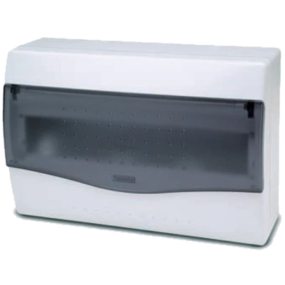 Famatel Kutija za osigurače nadžbuk, 12/14 osigurača, providna, IP40 - 3612-W-M-KN/12-14