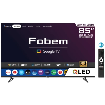 Fobem Televizor Smart QLED 4K UltraHD 85", Google TV - MT85EG8000QF