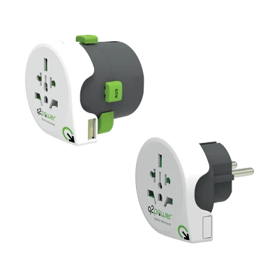 q2power Adapter, strujni, set, univerzalni + EU, USB - QDAPTER 360 USB