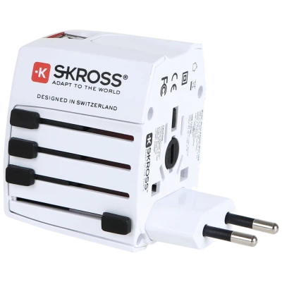 SKROSS Adapter, Putni (Travel), + 2 x USB za punjenje, 2100mAh  - 1.302930