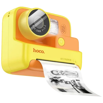 hoco. Dječija kamera sa printerom, 2" IPS LCD, 720p, microSD - DV200 Yellow