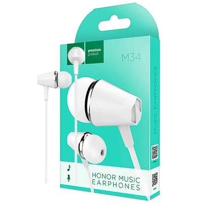 hoco. Slušalice sa mikrofonom, 3.5 mm,dužina kabela 1.2 met,bijela - M34 Honor White