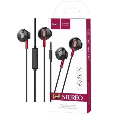 hoco. Slušalice sa mikrofonom, 3.5 mm,dužina kabela 1.2 met, crna - M57 Sky sound, Black