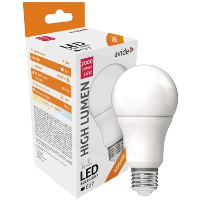 Avide Sijalica, LED 16W, E27, 4000K, 230V AC, bijela svjetlost - Globe A70 16W E27