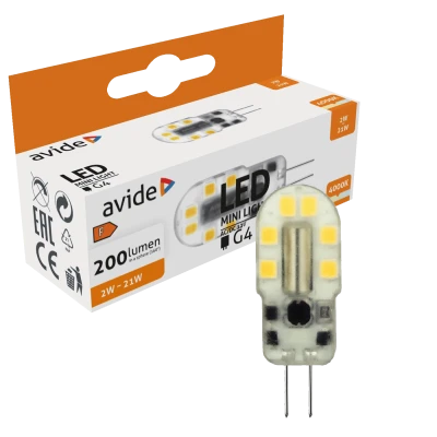 Avide Sijalica, G4, LED 2W, 4000K, 12V DC, bijela svjetlost - ABG4NW-2W-B
