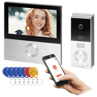 Orno Video interfon 7", set, Full HD, WiFI, IP65, Talos - OR-VID-MS-1078