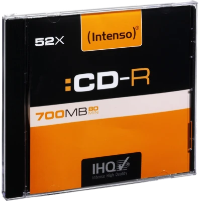 (Intenso) CD-R 700MB (80 min.) pak. 1 komad Slim Case - CD-R700MB/1Slim